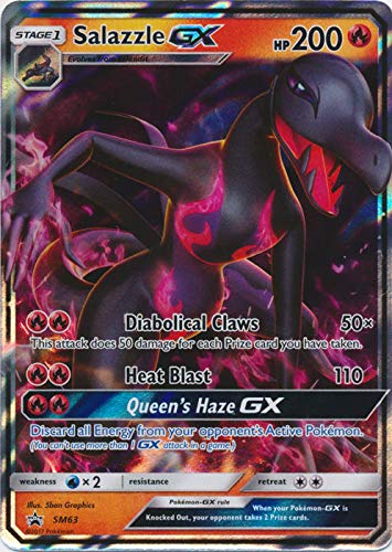 Pokemon TCG: Salazzle-GX - SM63 - Full Art Holo Promo - SM Black