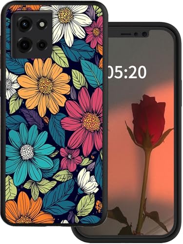GYSYSQSH for Motorola Moto G 5G 2025 Phone Case with Watercolor Flowers Design for Women Men Slim Soft TPU Flexible Silicone Wireless Charging Shookproof Protection Cover Case for Moto G 5G 2025