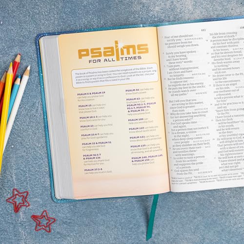 CSB Kids Bible, Northern Lights LeatherTouch, Large Print, Red Letter, Study Helps for Kids, Full-Color Inserts and Maps, Presentation Page, Easy-to-Read Bible Serif - image 4