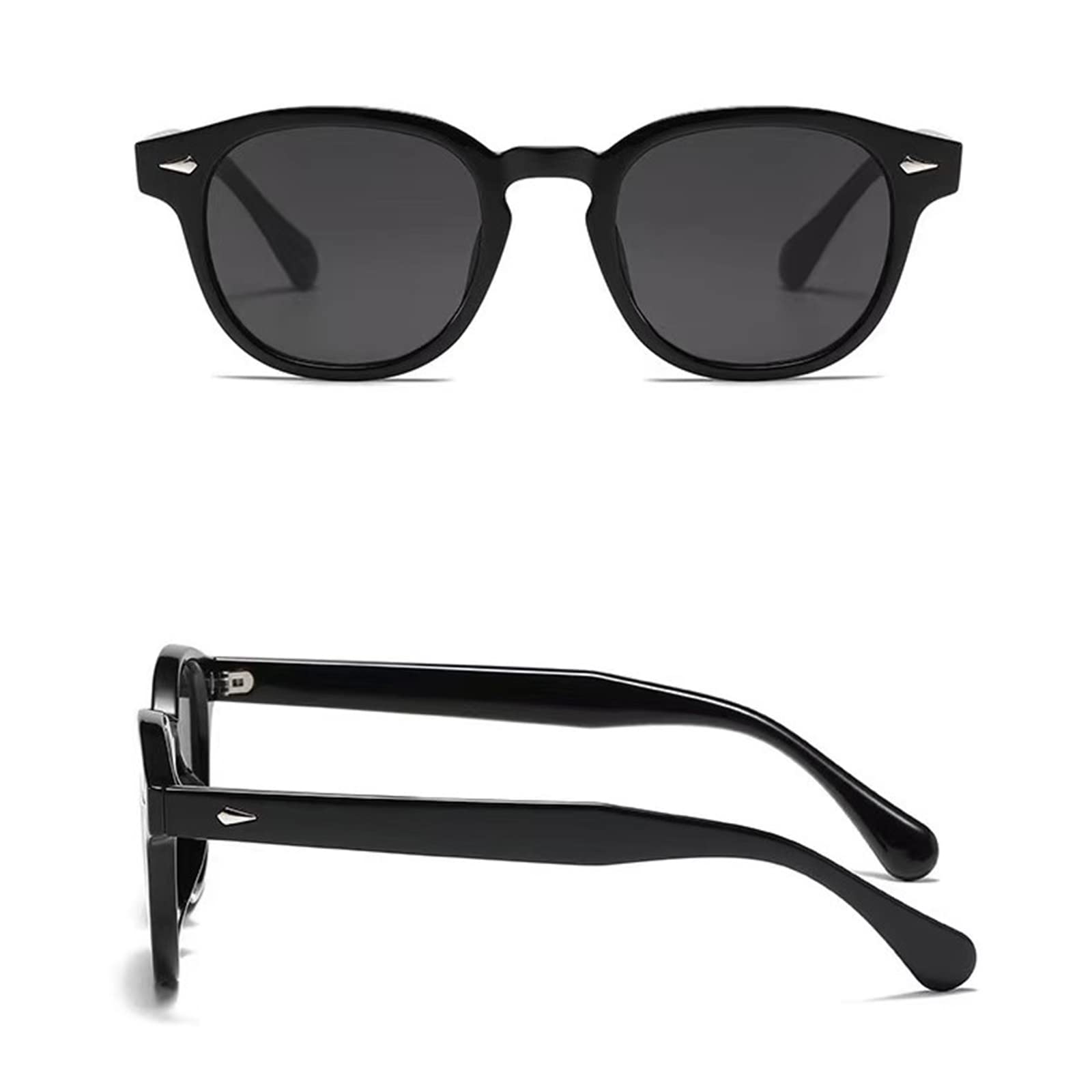 LHSDMOAT Occhiali da sole unisex vintage, occhiali da sole rotondi retrò Johnny Depp per uomo donna, occhiali da sole da guida moda