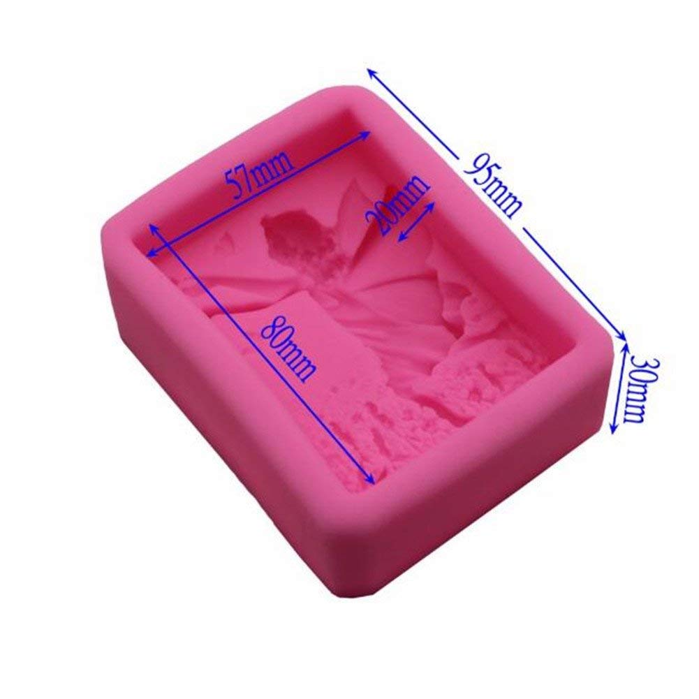 3D Angelo Bambina Motivo Fairy Silicone Sapone Stampo,Resina Clay Candela Fai da Te Stampo Fatto a Mano Forno Artigianato Arte 3D Creazione Realizzazione Sapone,Pasticceria Ripieno Cioccolato Torta