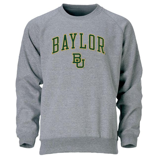 Barnesmith Baylor University Bears Adult Unisex Crewneck Sweatshirt Spirit Charcoal-Grey Small