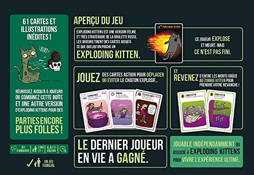 Exploding Kittens, Zombie Kittens, Atmosphere Game for Children from 7 Years - Image 2