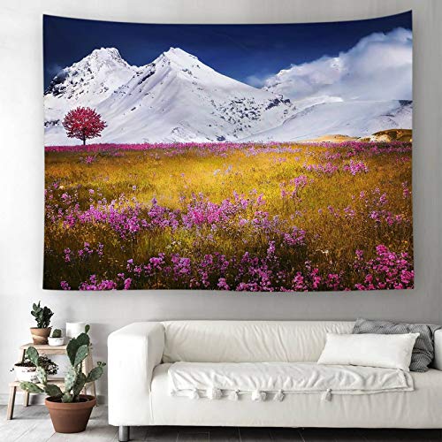 Tenture murale decoration pour cacher un mur abîmé avec style fleur - 5
