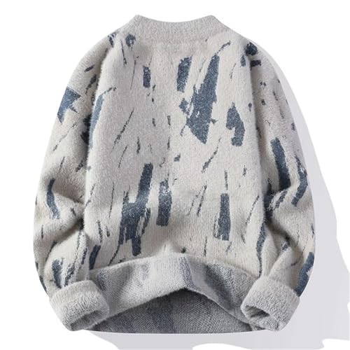 Men Autumn Winter Knitted Wool Blend Sweater - Casual Full-Sleeve Pullover Thick Warm O-Neck Design M-XXXL2