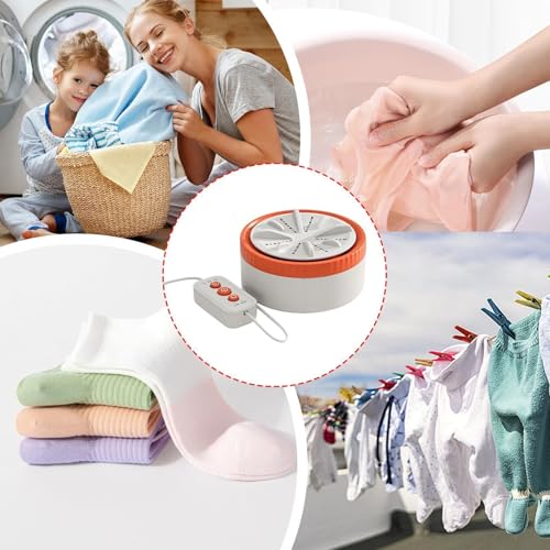 Mini lavadora portátil para viajes y camping con conexión USB 4