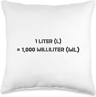 Measurement Metric Units of Capacity Liter Milliliter Throw Pillow
