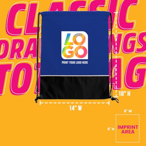 USMG Two Tone Classic Drawstring Tote Bags with Full Color Imprint for Marketing & Events4