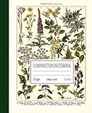 Poisonous Plants composition notebook: vintage toxic plants Illustration | for those who love researching botany| 120 page | for school ,college ,office ,work| 7.5x9.25 in