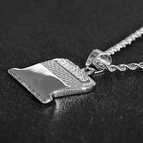 PAURO Unisex Stainless Steel Barber Razor Shaver Hair Salon Pendant Necklace Comb3