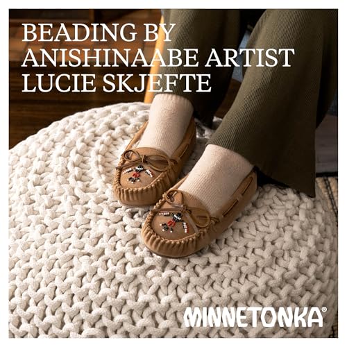 Minnetonka Women's Cally Thunderbird Animikii Suede Beaded Slippers4