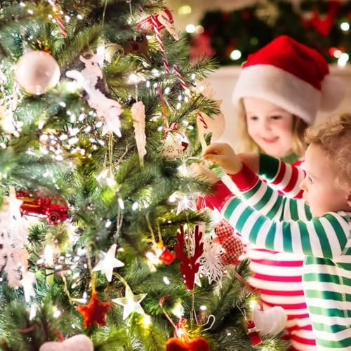 Battery Operated String Lights, 2 Pack 50 LED Christmas Lights, Outdoor Waterproof Mini Light with Timer for Xmas Tree Party Wedding Patio Garden Home Holiday Decor (Cool White) by Yoniko - Image 3