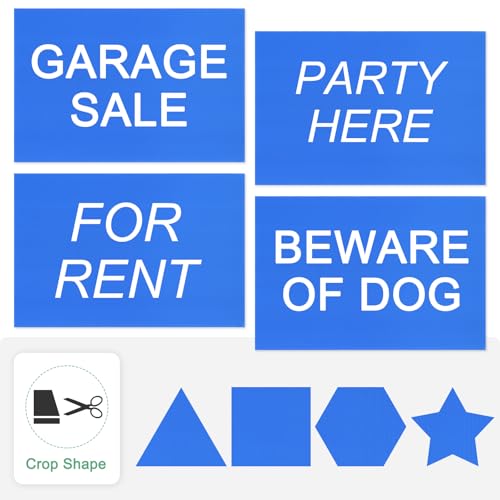 Image of M METERXITY 5-Pack Corrugated Plastic Sheets, 18 Inch x 24 Inch Waterproof Blank Corrugated Poster Board Yard Signs for Garage Sale /Office /Classroom /Party /Lawn Sign Road [5mm Thick, Blue]