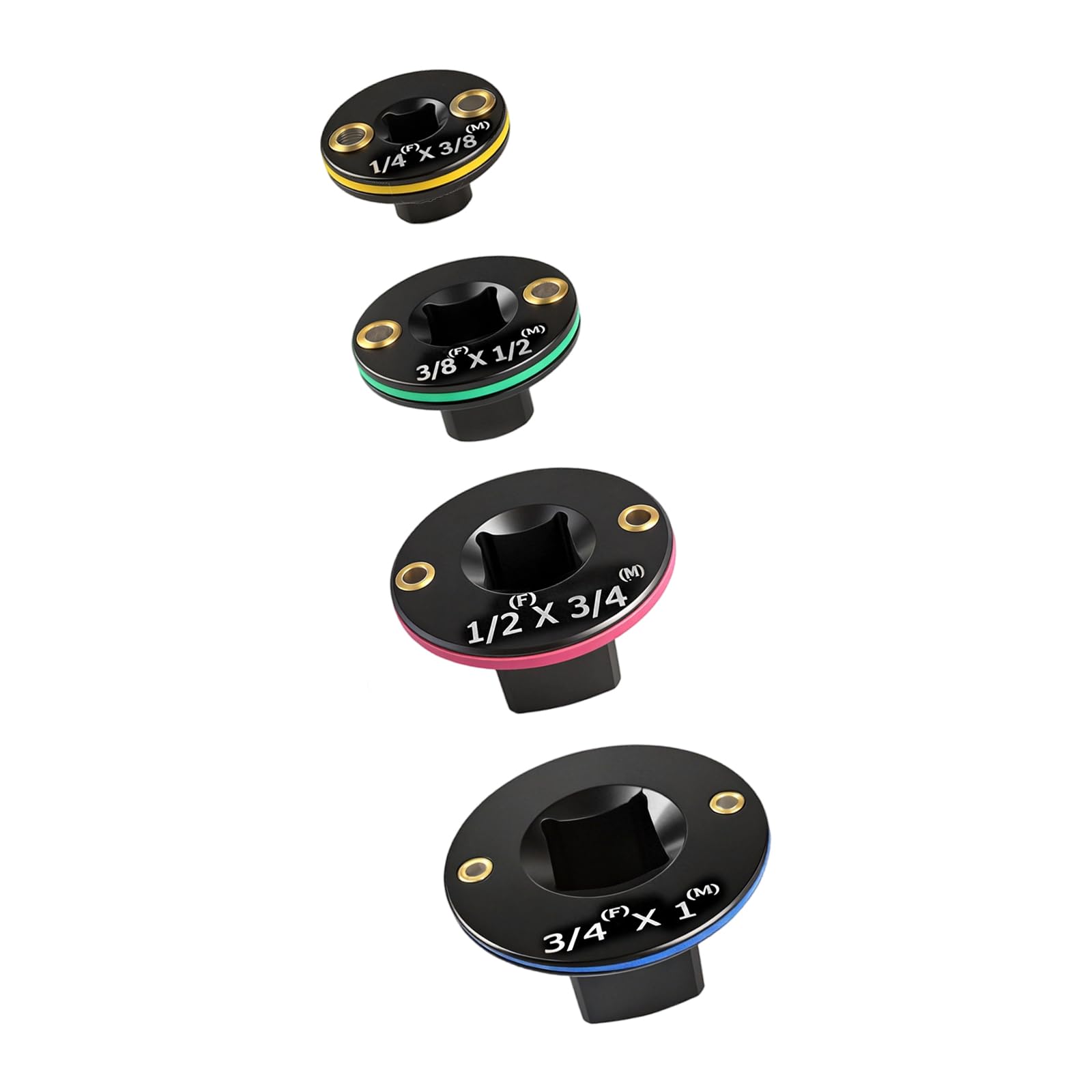 4Pcs Alloy Steel Low Profile Socket Adapters Converters Set with Design Wrench Ratcheting Adapters Socket Adapter