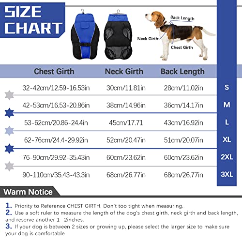 Wasserdichter Hundemantel Winter Warme Hundejacke, Hundebekleidung Outfit für kleine mittel große Hunde, Hundepullover mit Sicheren Reflexstreifen für Labrador Chihuahua Französische Bulldogge