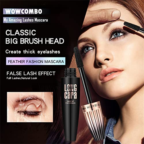 My Amazing Lashes Mascara, 4D Silk Fiber Lash Mascara Black Volume and Length Waterproof, Long Lasting, Smudge Proof, Volumising & Lengthening Mascara Vibely Mascara Long Cara Mascara (1 Pack) - Image 3