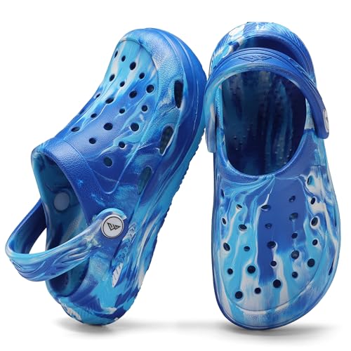 Image of Kids Tie Dye Garden Clogs for Boys Girls | Lightweight Slip-On Water Shoes with Arch Support
