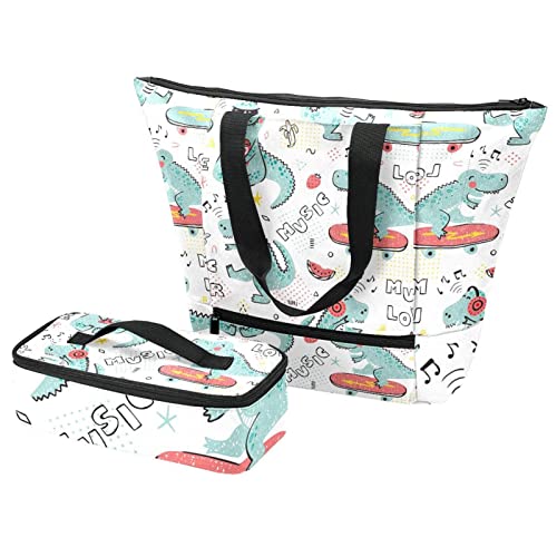 Boîte à déjeuner en verre à motif chats avec ses sacs isolants