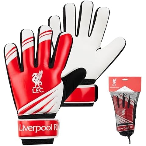 Liverpool F.C. Kids Goalkeeper Gloves Size 5 or 7 Cover