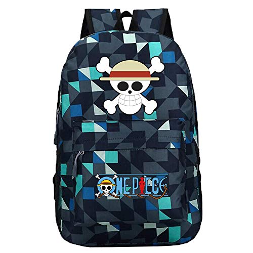 One Piece Mochila de Lona Mochilas Escolares Juveniles de Viaje Bolsa Casual para Aire