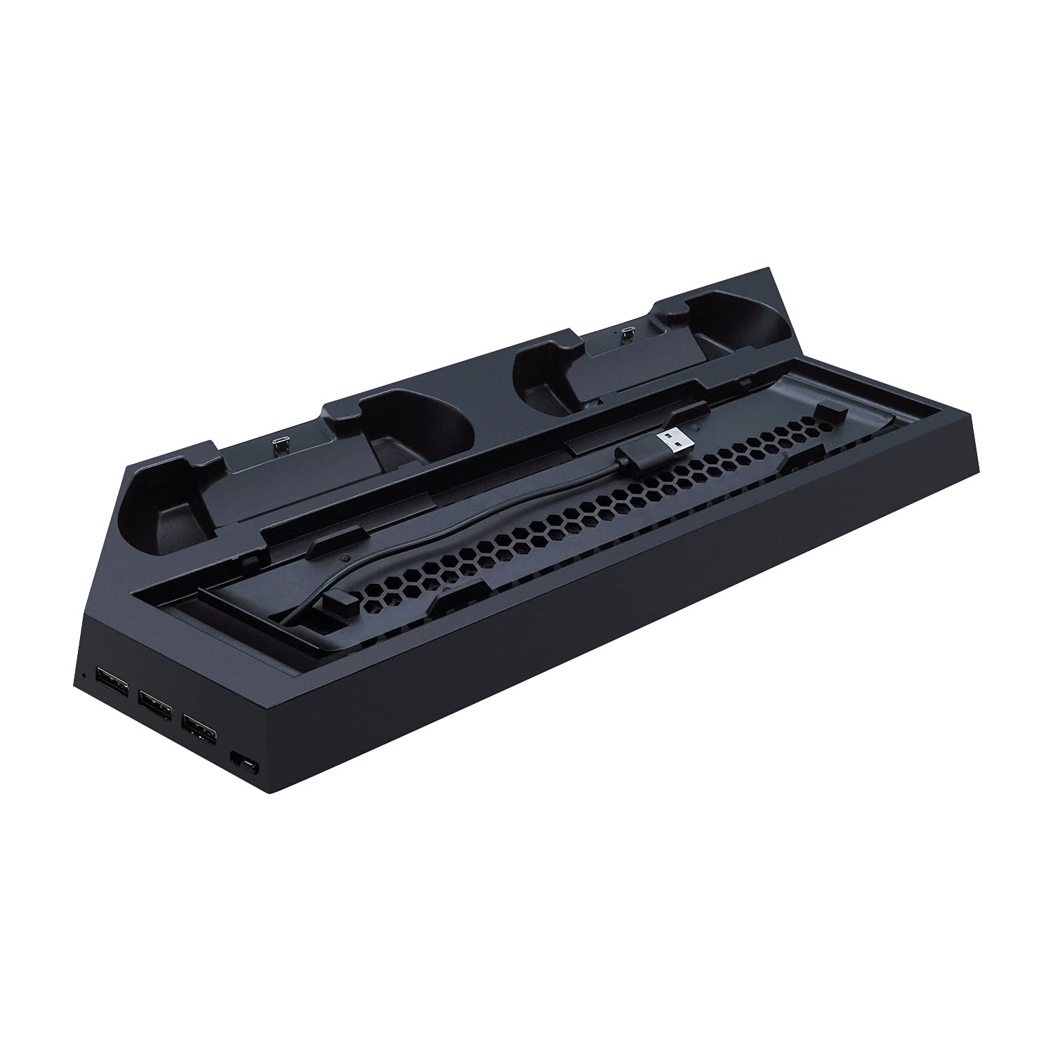 eWINNER multi-functional vertical stand,Cooler Cooling Fan Gamepad Charger Dock Station Charging Stand,Extra USB Ports compatible with Sony PlayStation PS4 regular/PS4 Slim/PS4 Pro console