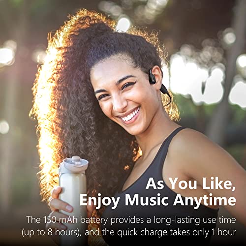 Image of klatre LS1 Open Ear Bone Conduction Headphones Bluetooth 5.2 | Sweatproof and Water Resistant | Wireless Bone Conduction Sport Headset with Dual MIC (Rock)