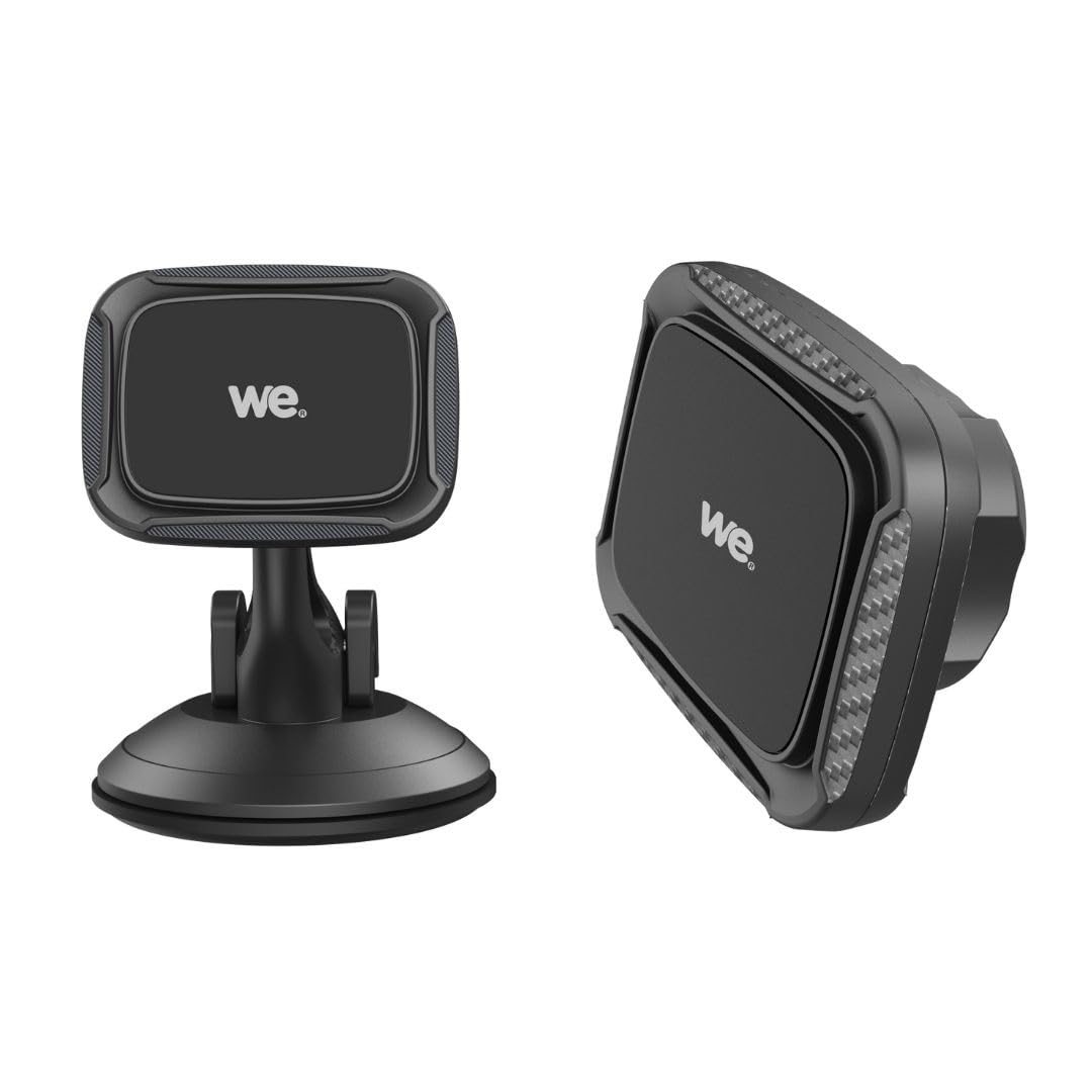 WE Supporto universale per smartphone da auto, fissaggio a ventosa, cruscotto, supporto magnetico, girevole a 360°