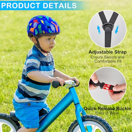 Image of Toddler Helmet, Baby Infant Kids Bike Helmet for Kids Age 1-3 /2-4 /3-5 /5-8 Adjustable Toddler Bike Helmets for Boys Girls for Scooter Skateboard Cycling