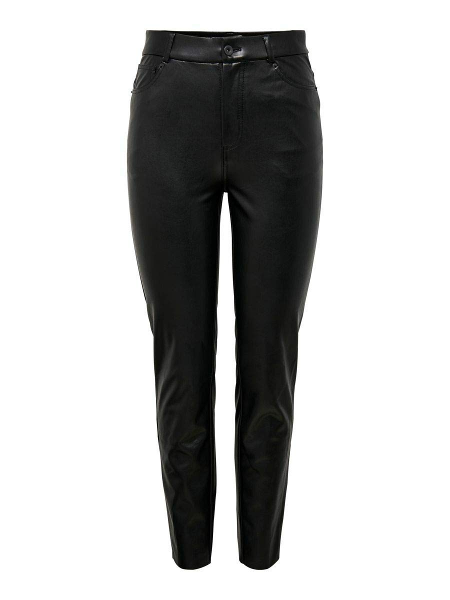 ONLY Onlemily Hw St Ank Faux Leather Pnt Noos - Spodnie Kobiety