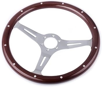 Amazon | ZS ステアリング リアルウッド ハンドル380mm 車用 交換