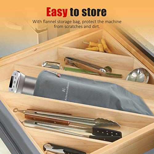 Sous-Vide-Cookers 1100W Ultra-Quiet Immersion-Circulator IPX7 Waterproof: Color LCD Recipes | G321 Silver | Brushless DC motor | Sous Vide Machine by KitchenBoss Sous-Vide-Cookers 1100W Ultra-Quiet Immersion-Circulator IPX7 Waterproof: Color LCD Recipes | G321 Silver | Brushless DC motor | Sous Vide Machine by KitchenBoss