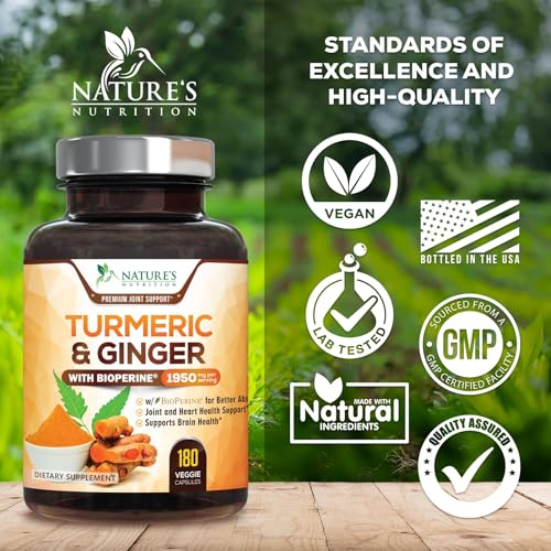 image for Nature's Nutrition Turmeric Curcumin Supplement 1950mg - 95% Curcumino