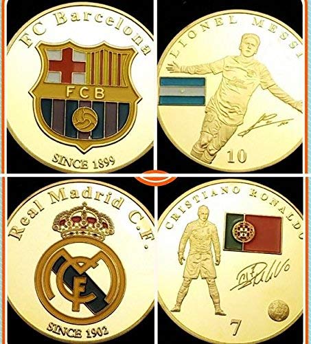 GOLD MINT Spanish Proof Set of 2 Soccer Legends Messi and Ronaldo 1Oz Huge 24kt Gold Dip Signature Autograph Medal Coins (B08BL85CR5) Amazon Price History, Amazon Price Tracker