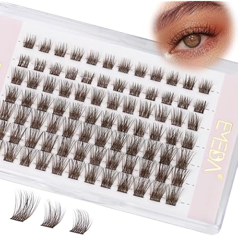 EMEDA Dark Brown Individual Cluster Lashes Cover