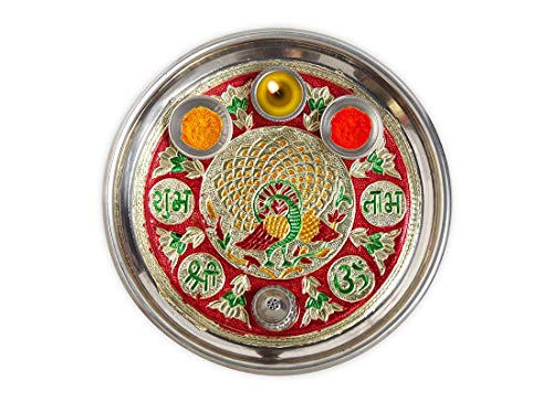 DEVIKA Shubh Labh Pooja Thali para fiestas y regalos. para Ganpati Navratri, Dashera Diwali!