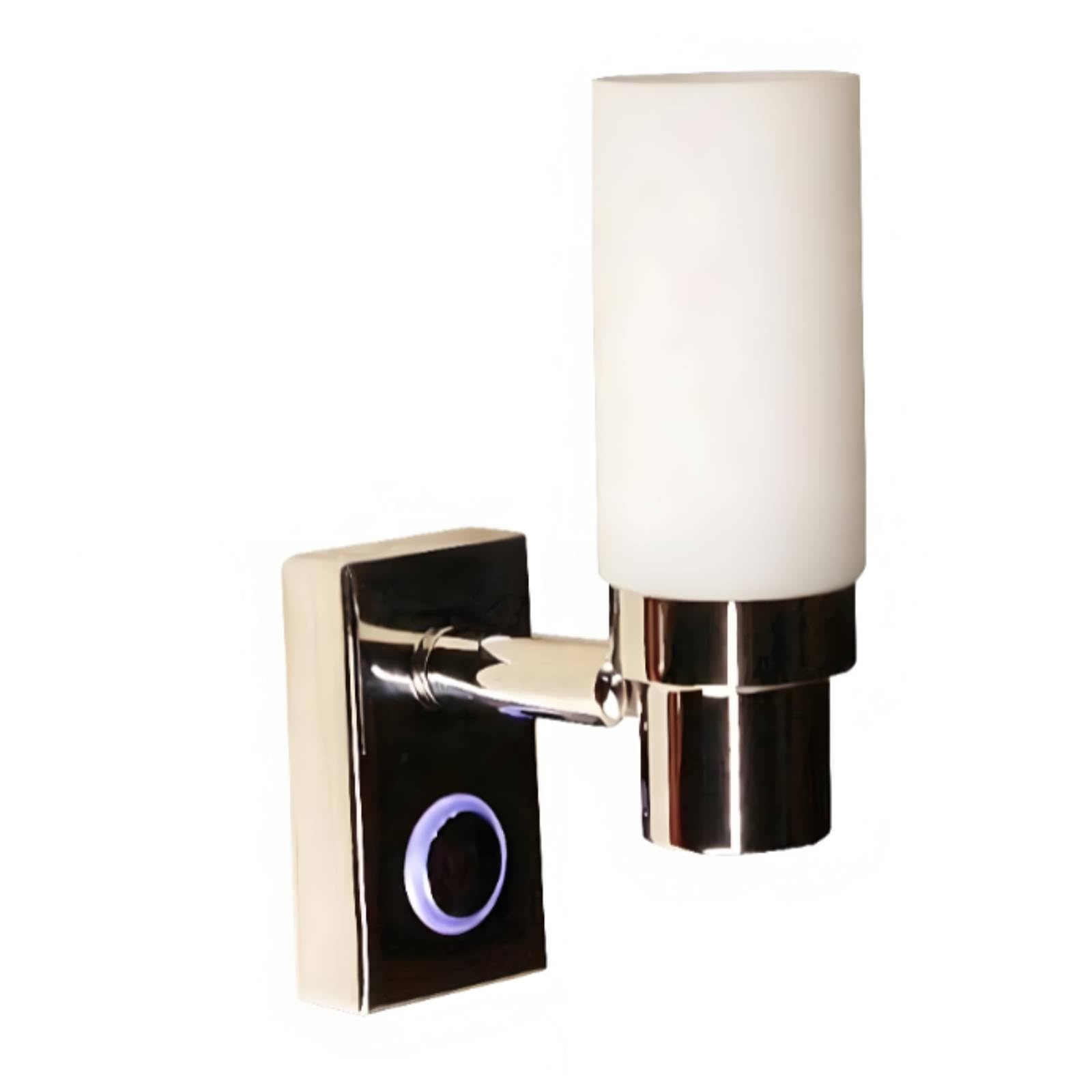 Luce da Lettura a Parete Impermeabile IP65 Luce Notturna con Interruttore Touch Regolabile Lampada per Viaggiatori su Ruote, Comparto, Base Quadrata