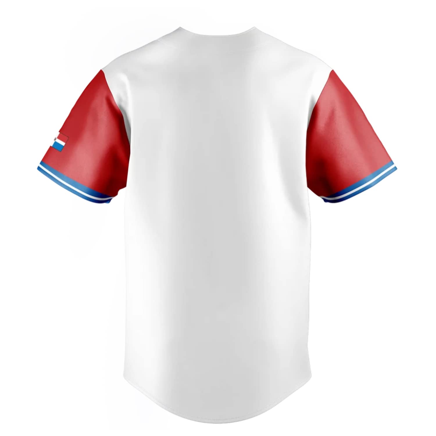 Peligro Sports Dominicana Full Button Sublimated Jersey (White/Red/Large)