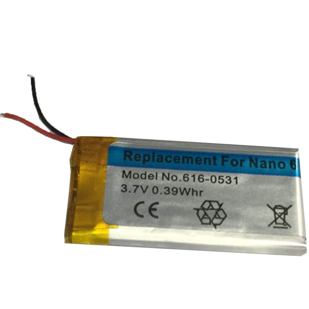 Amazon | For iPod Nano 6 616-0531 修理交換用電池370mAh 3.7V For