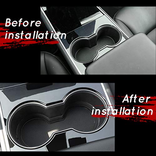 Auovo portavasos 3D para Tesla Model 3 y Model Y 3 piezas miniatura 2