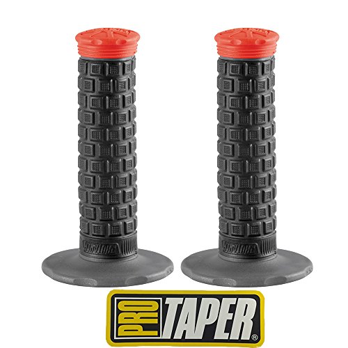 Pro Taper Pillow Top Lite MX Handlebar Grips (Black/Red) With Pro Taper Sticker