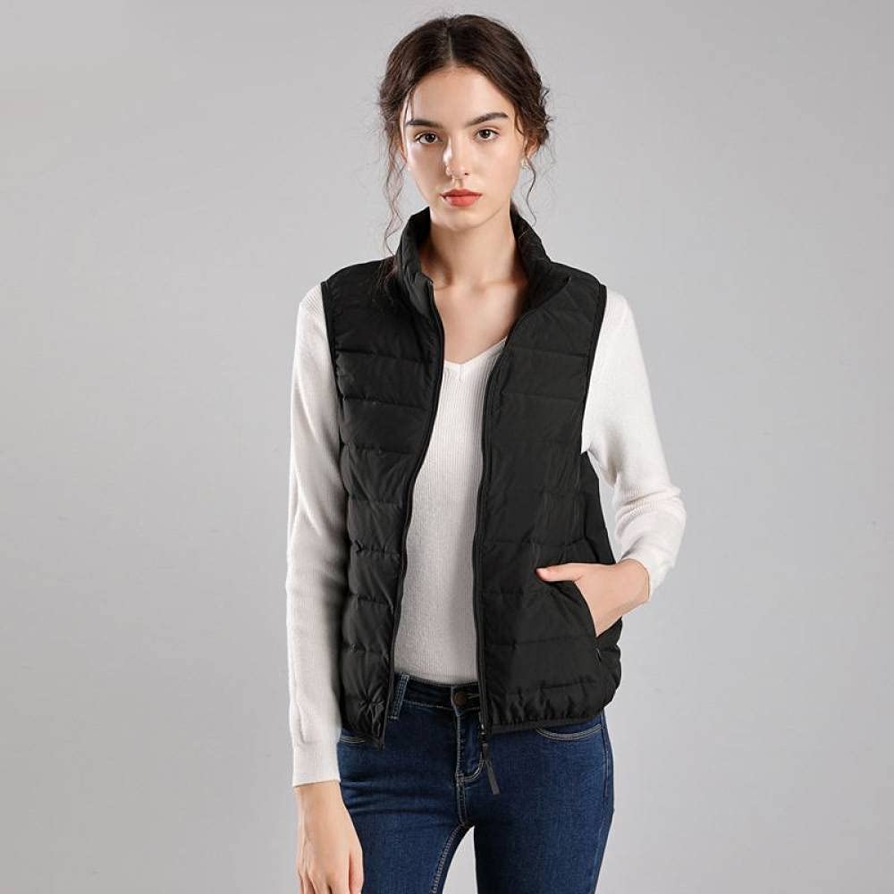 Thin black puffer vest Clearance