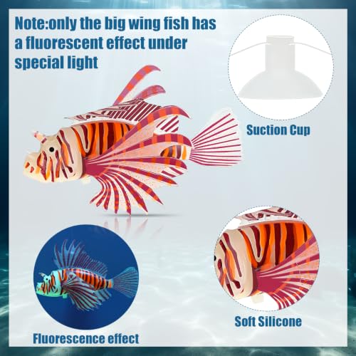 Image of Weewooday 27 Pcs Artificial Fish Glowing Effect,Natural Color