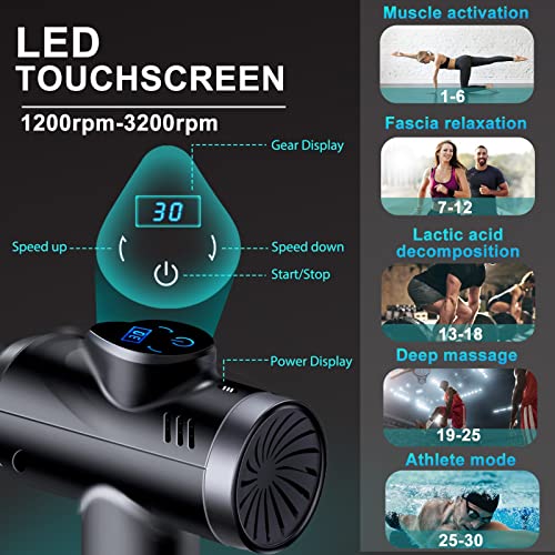 Massagepistole, Massage Gun Massage Pistole mit 30 Geschwindigkeiten Muskel Massagegerät Fitgun Handmassagegerät für… - Image 4