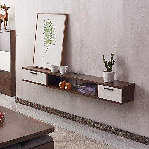 Schwimmendes Regal Schwimmende TV-Regale TV-Ständer Hängendes TV-Regal Wandmontage Audio-Video-Konsole TV-Konsolen-Komponentenregal Medienkonsole