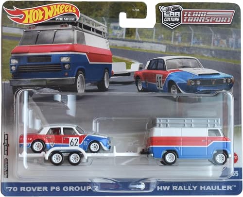 Hot Wheels '70 Rover P6 Group 2 Rally Hauler miniatura 1