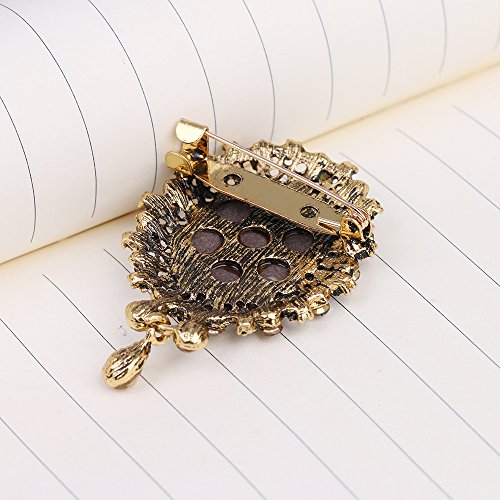 Image of lureme Vintage Elegant Victorian Lady Beauty Cameo with Crystal Brooch Pin (br000017)