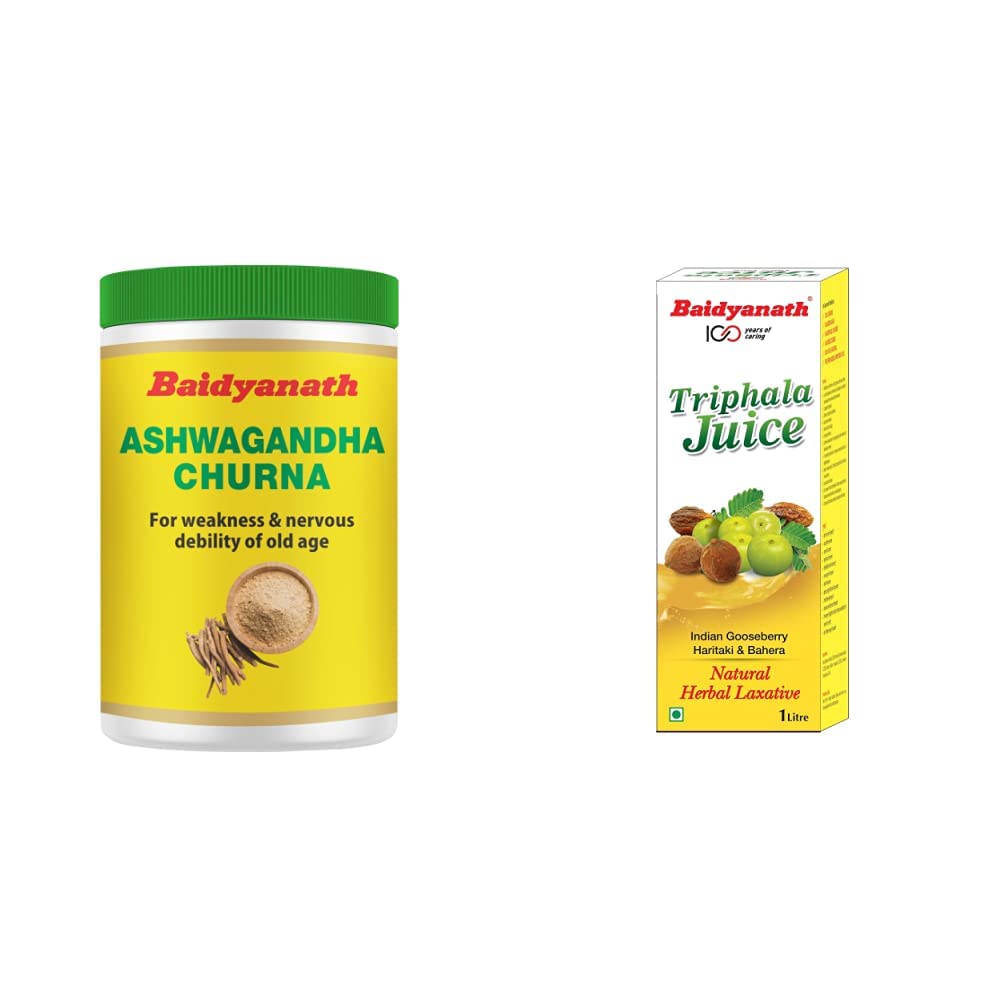 See full amazon price history chart for Baidyanath Ashwagandha Churna - Helps Boost Energy - 100g (Pack of 2) and Baidyanath Triphala Juice - Ayurvedic, Herbal Laxative - 1L Baidyanath Ashwagandha Churna - Helps Boost Energy - 100g (Pack of 2) and Baidyanath Triphala Juice - Ayurvedic, Herbal Laxative - 1L (B094CX75L3) Amazon Price History, Amazon Price Tracker