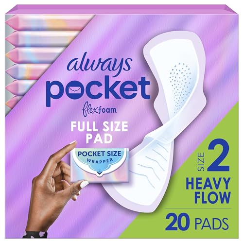 Image of Always Pocket Flexfoam Pads, Size 2, Heavy, with Wings, 20 Count