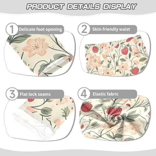 Girls' Leggings Strawberry Flowers Kids Yoga Tights Pants 1 Pack 208615243
