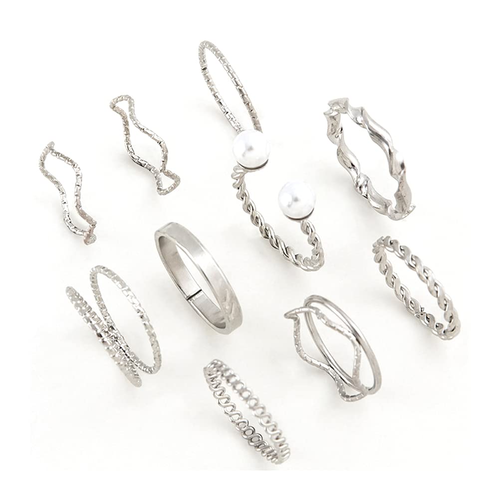 Shining Diva Fashion Latest Stylish Metal Boho Midi Finger Rings for Women and Girls - Set of 10 (rrsd14179r), Silver (B0B5LN2KT4) Amazon Price History, Amazon Price Tracker